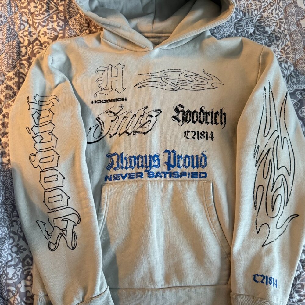 Hoodrich Light Grey Hoodie Men's Small/Medium From Nothing to Something